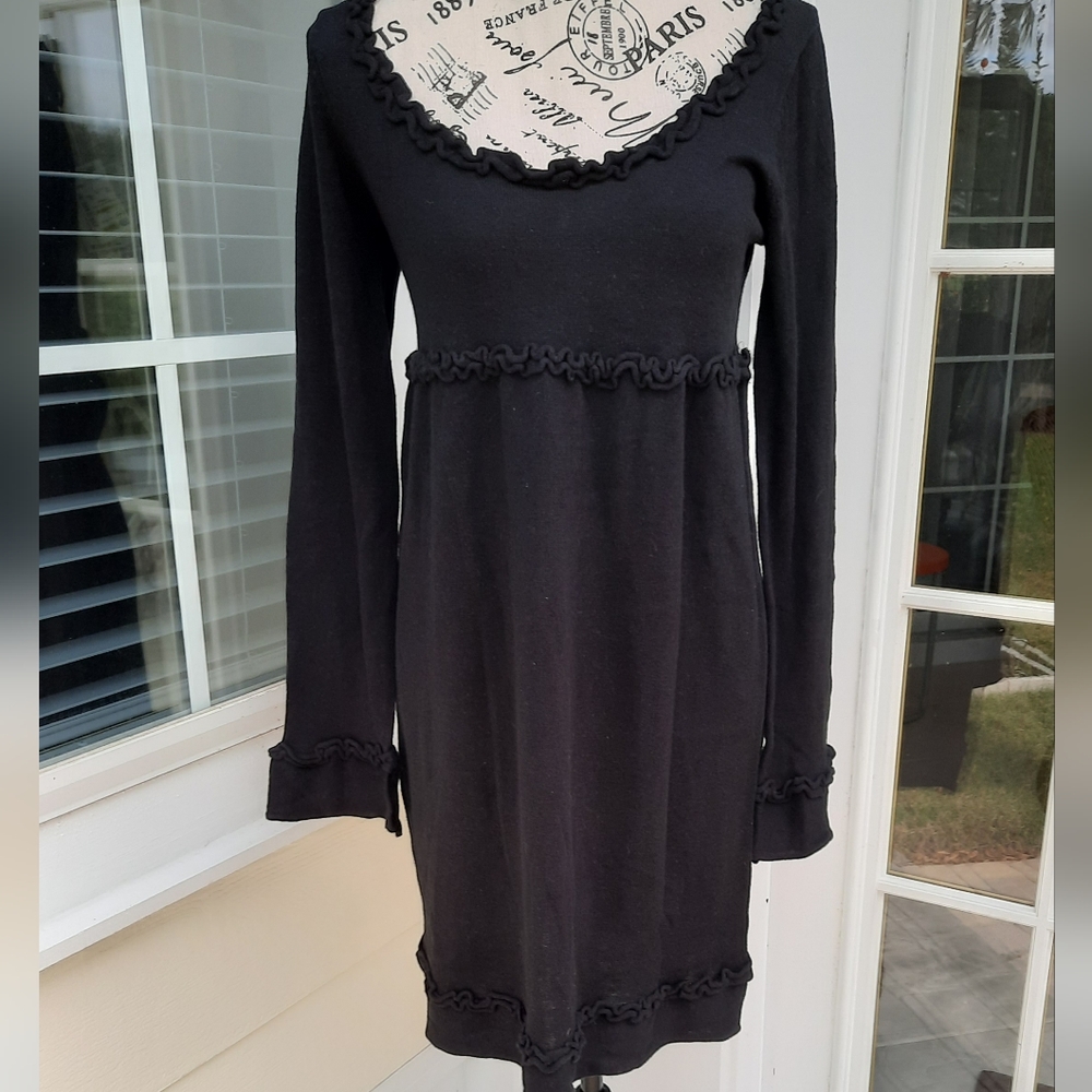 Max Edition Black Sweater Dress Small